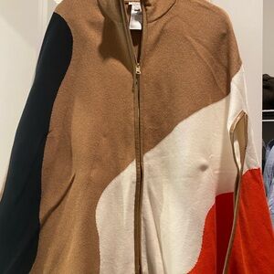 Chico's Tan Knit Sweater Cape